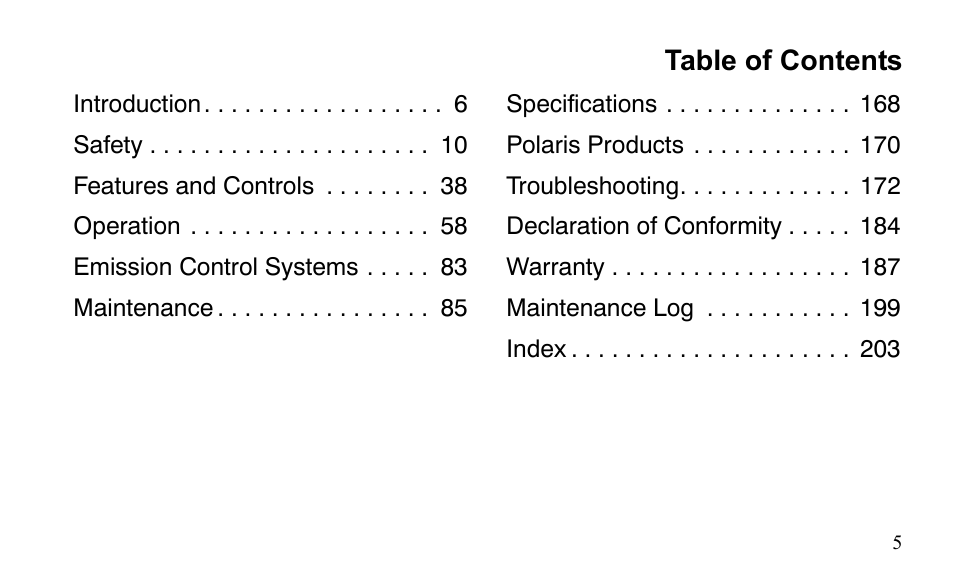 Polaris Outlaw 9922483 User Manual | Page 9 / 210