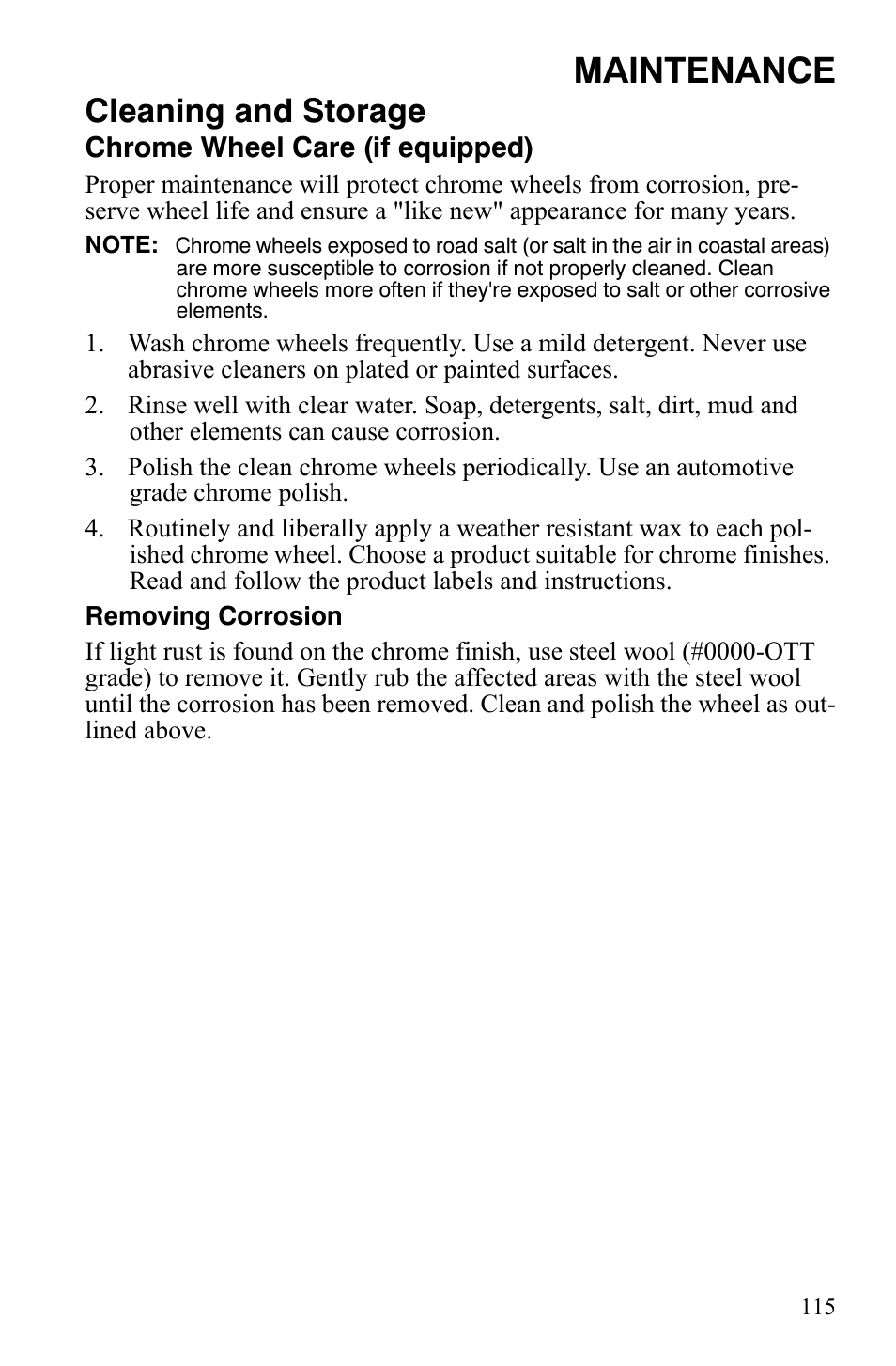 Maintenance, Cleaning and storage | Polaris Sportsman 9920629 User Manual | Page 118 / 143