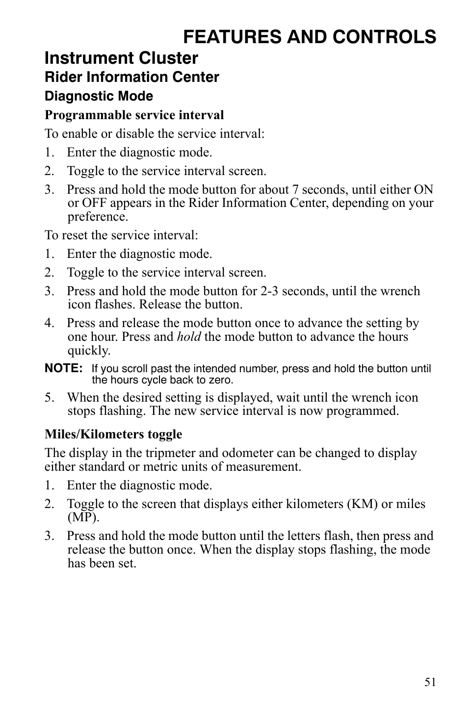 Features and controls, Instrument cluster | Polaris Sportsman 9920629 User Manual | Page 54 / 143