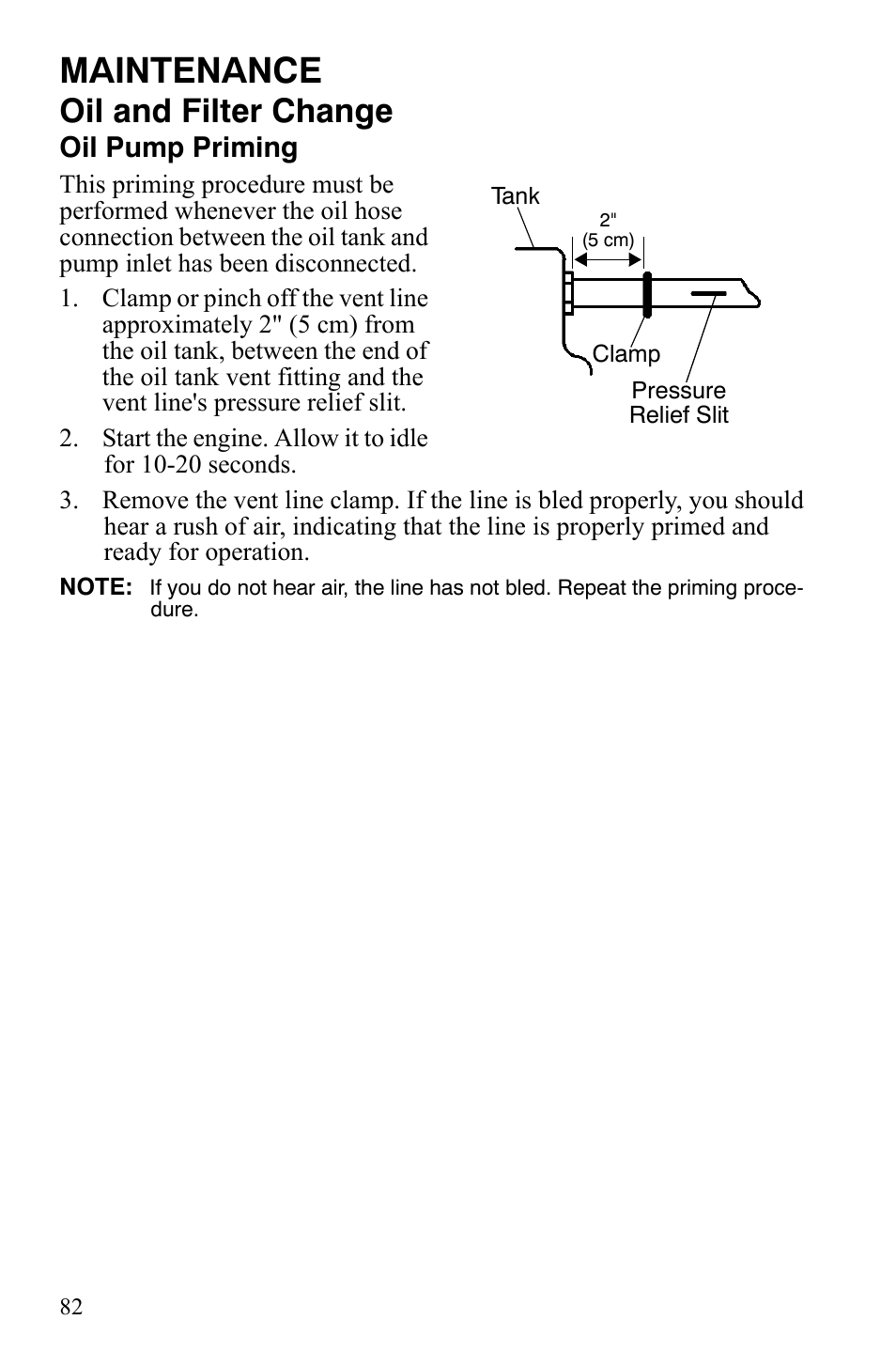 Maintenance, Oil and filter change, Oil pump priming | Polaris Sportsman 9920629 User Manual | Page 85 / 143