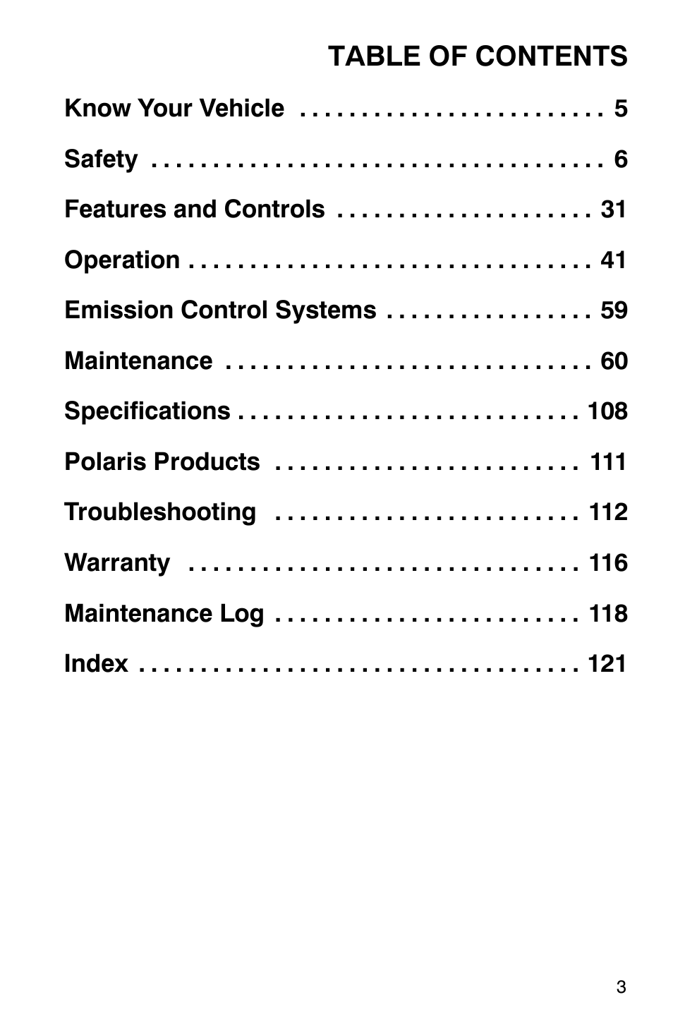 Polaris Scrambler 9921620 User Manual | Page 5 / 124