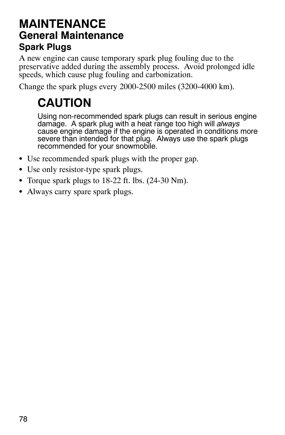 Maintenance, Caution, General maintenance | Polaris 600 RMK User Manual | Page 81 / 127