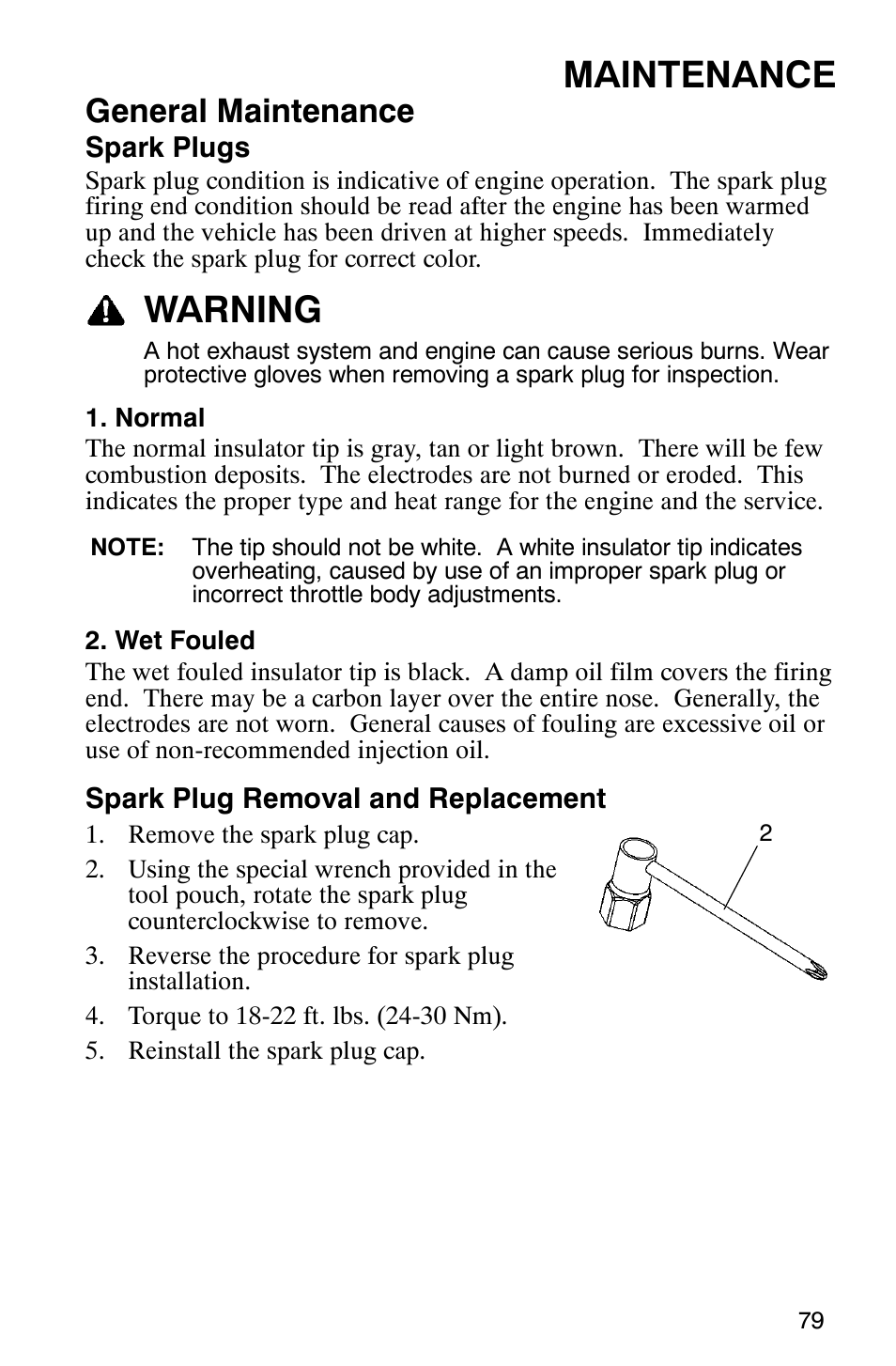 Maintenance, Warning, General maintenance | Polaris 600 RMK User Manual | Page 82 / 127