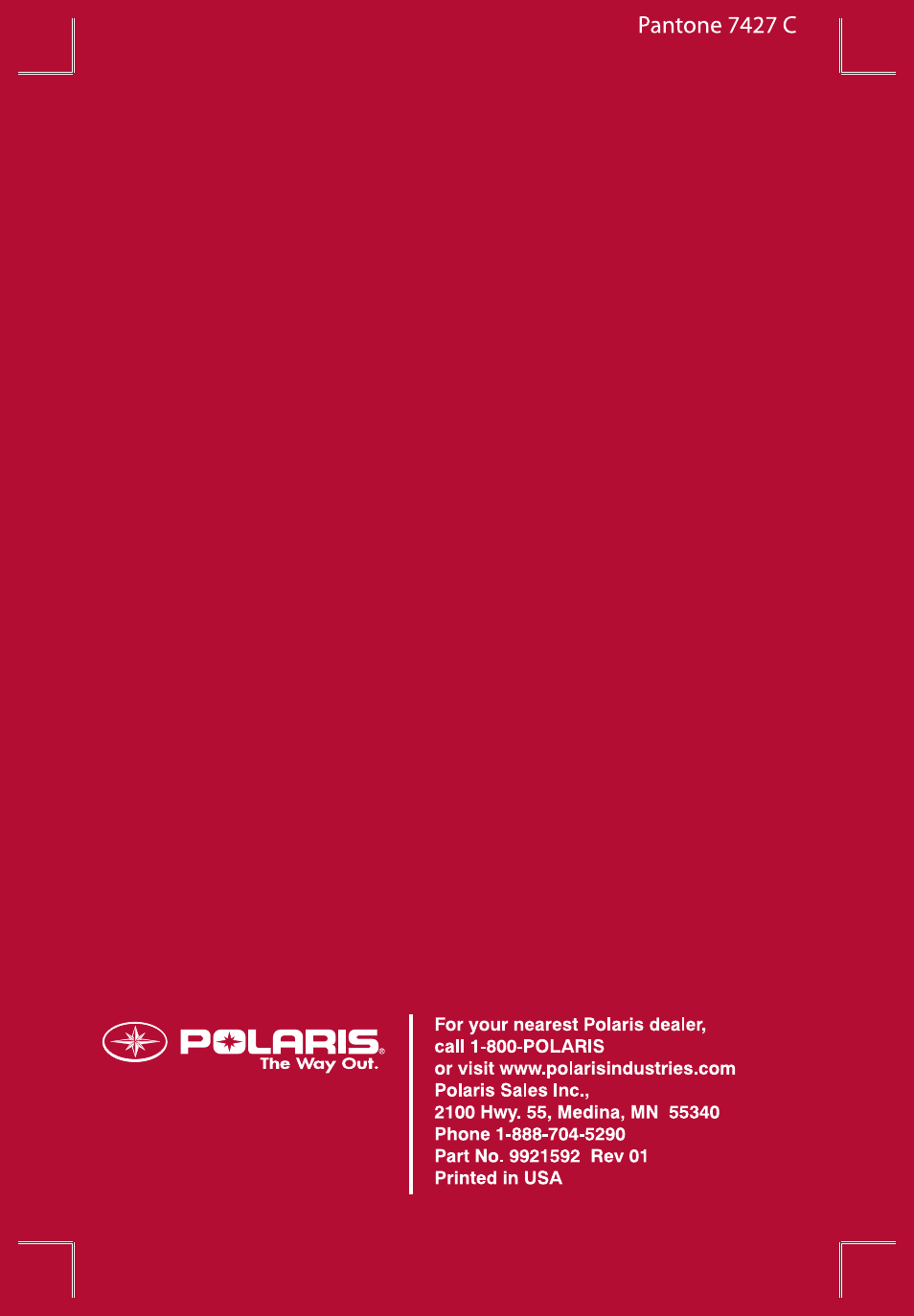 Polaris 550 Transport User Manual | Page 2 / 139