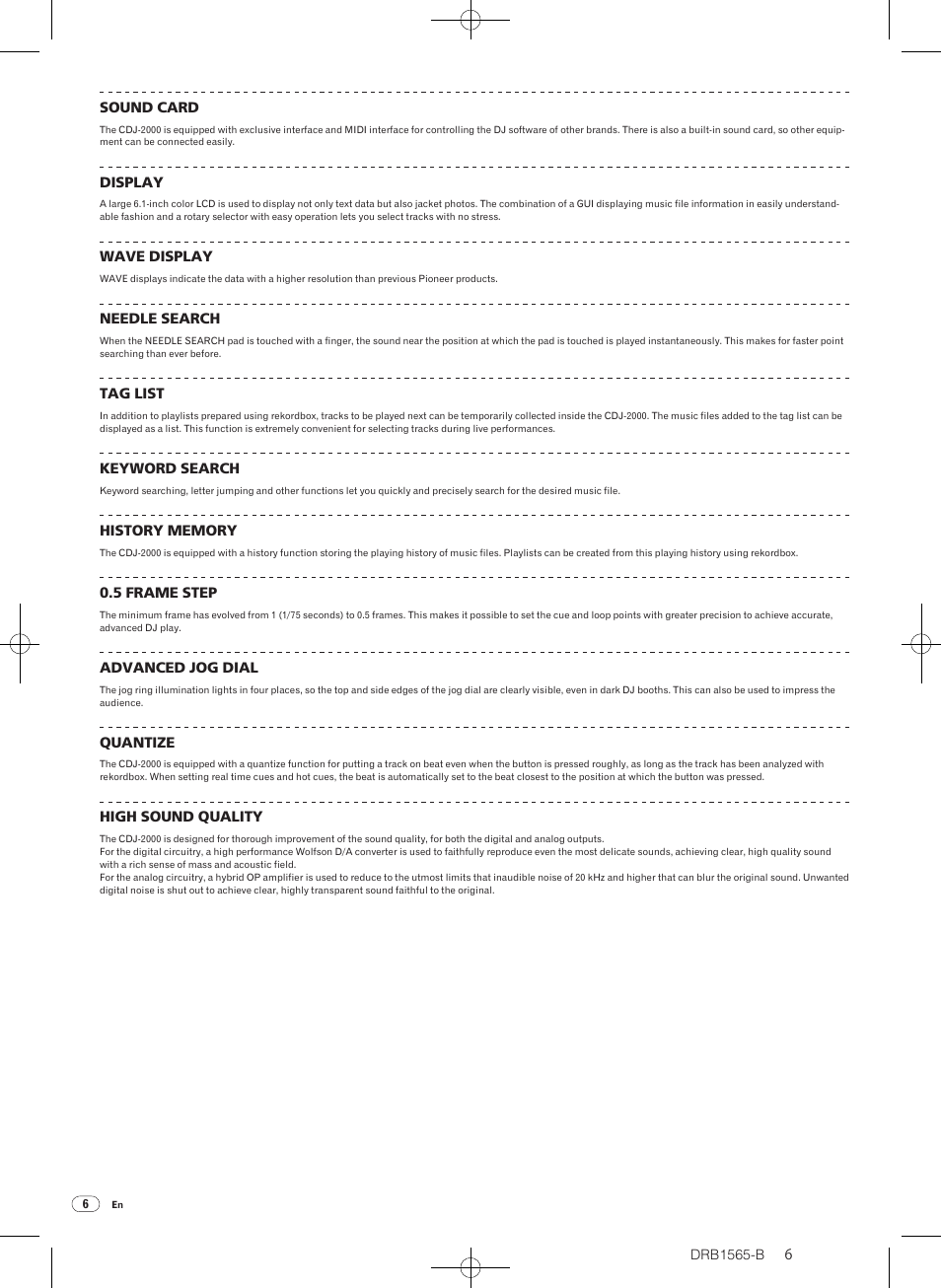 Pioneer Pioneer Multi Player CDJ-2000 User Manual | Page 6 / 32