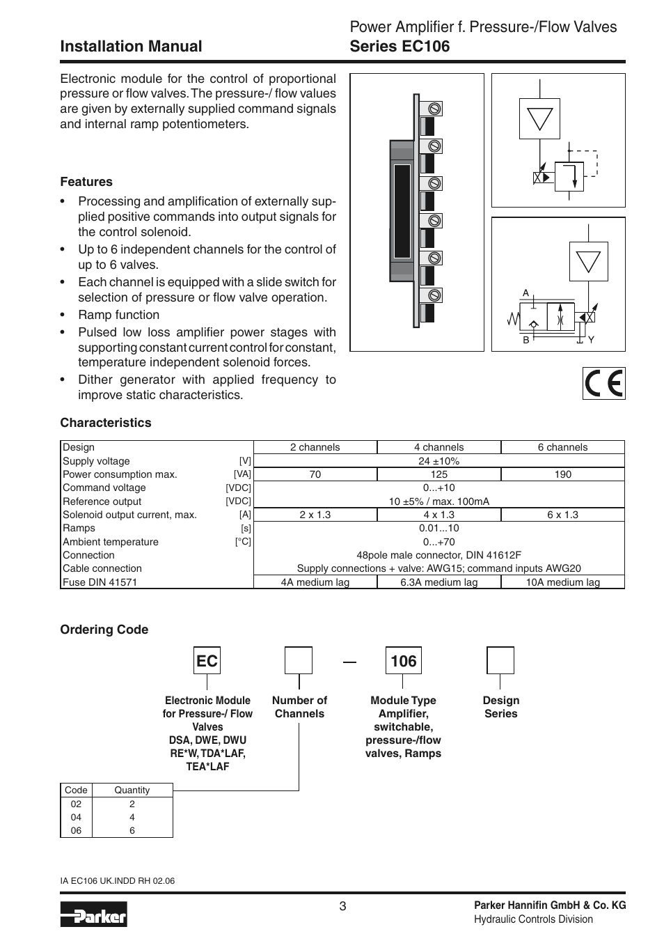 Ec 106 | Parker Hannifin EC106 User Manual | Page 3 / 8