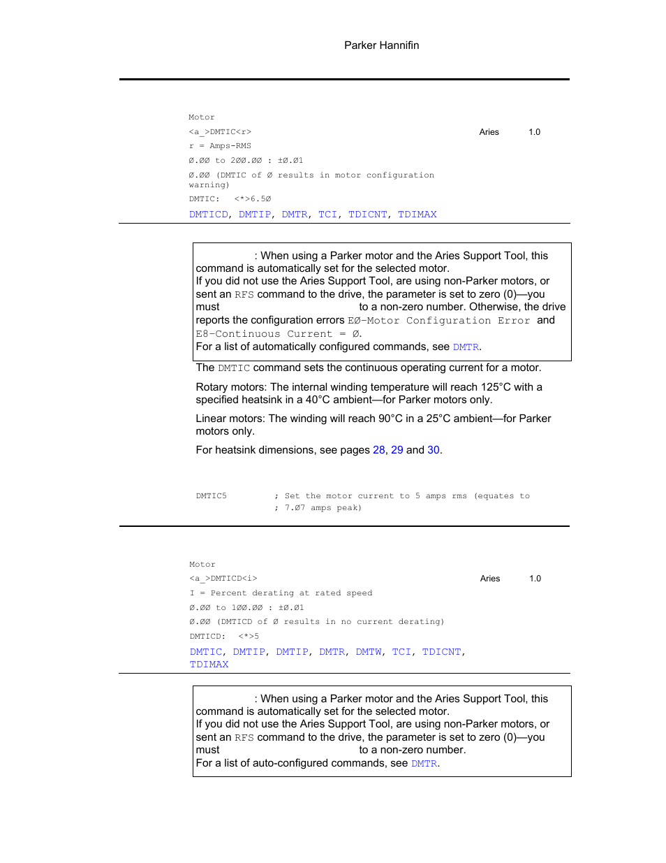 Dmtic, Dmticd | Parker Hannifin 88-021610-01G User Manual | Page 106 / 208