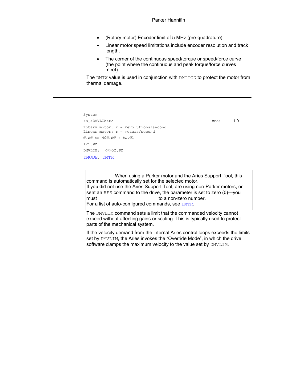 Dmvlim | Parker Hannifin 88-021610-01G User Manual | Page 118 / 208