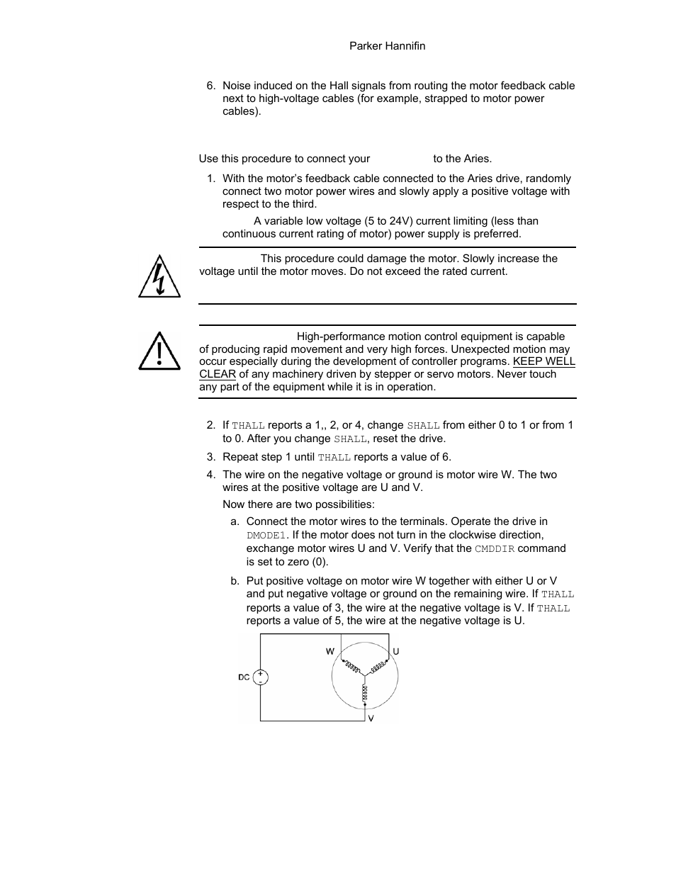 Figure 49 hall connection diagram | Parker Hannifin 88-021610-01G User Manual | Page 165 / 208