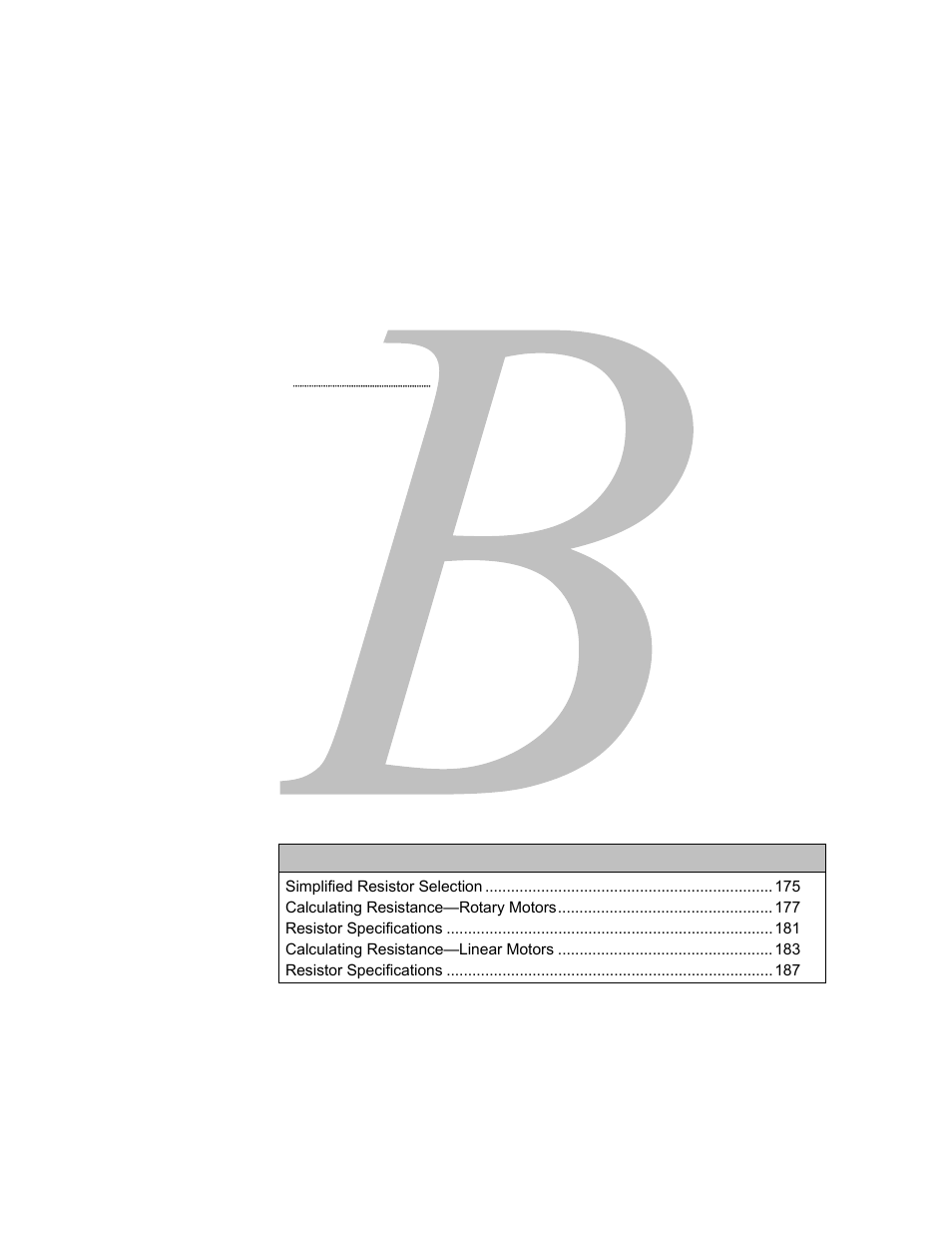 Appendix b external power-dump resistor selection, External power-dump resistor selection | Parker Hannifin 88-021610-01G User Manual | Page 174 / 208