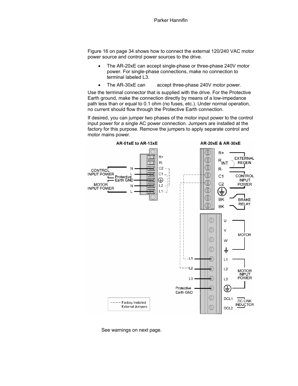 Ac power, Supply connection | Parker Hannifin 88-021610-01G User Manual | Page 40 / 208