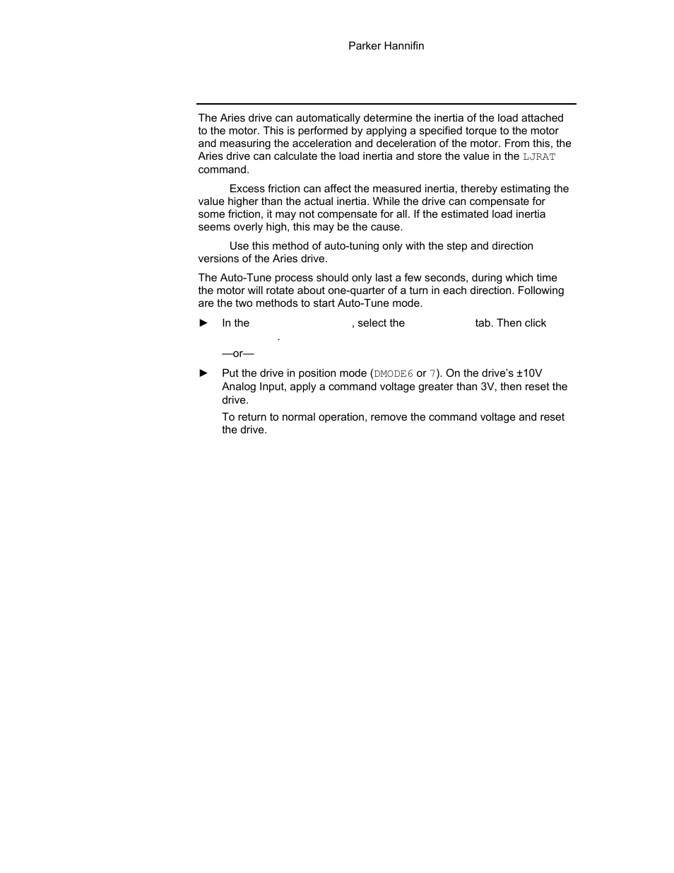 Auto-tuning | Parker Hannifin 88-021610-01G User Manual | Page 90 / 208