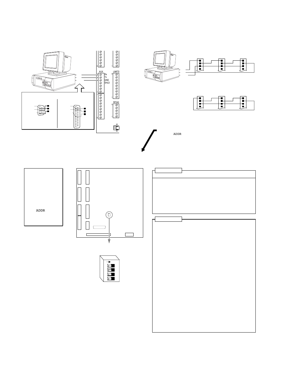 Serial communication, Oem6250 installation guide, Rs-232c connections | Rs-232c daisy-chain connections, Changing the address and baud rate (optional) | Parker Hannifin SERVO CONTROLLER OEM6250 User Manual | Page 12 / 61