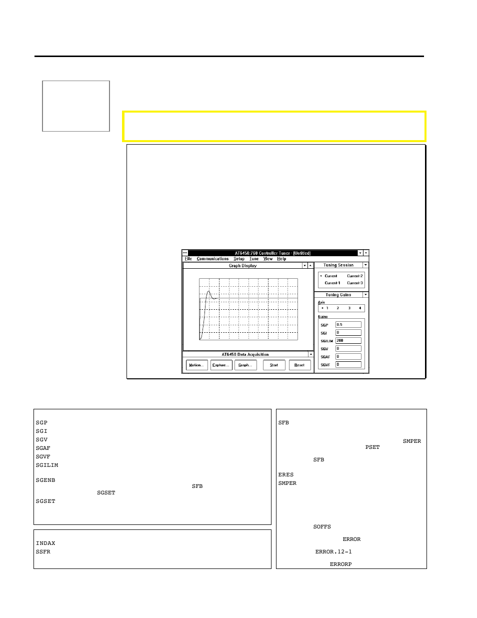 Tuning the oem6250, Tuning-related commands | Parker Hannifin SERVO CONTROLLER OEM6250 User Manual | Page 30 / 61