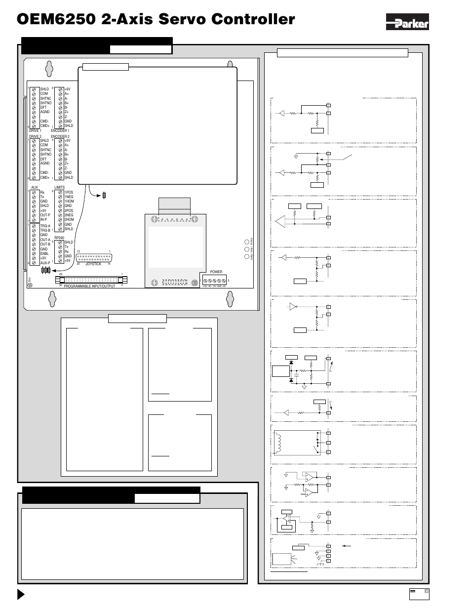 Zero-ohm resistors, Quick reference sheet, Connections troubleshooting | Automation, Email | Parker Hannifin SERVO CONTROLLER OEM6250 User Manual | Page 61 / 61