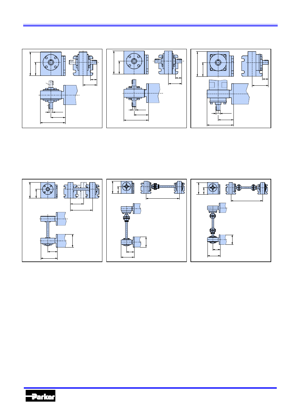 Hle – linear actuators with timing belt drive, Hle150 drive housing with drive shafts, Hle 150 – dual axis with gearbox flange r | Automation | Parker Hannifin 192-510011N7 User Manual | Page 13 / 36