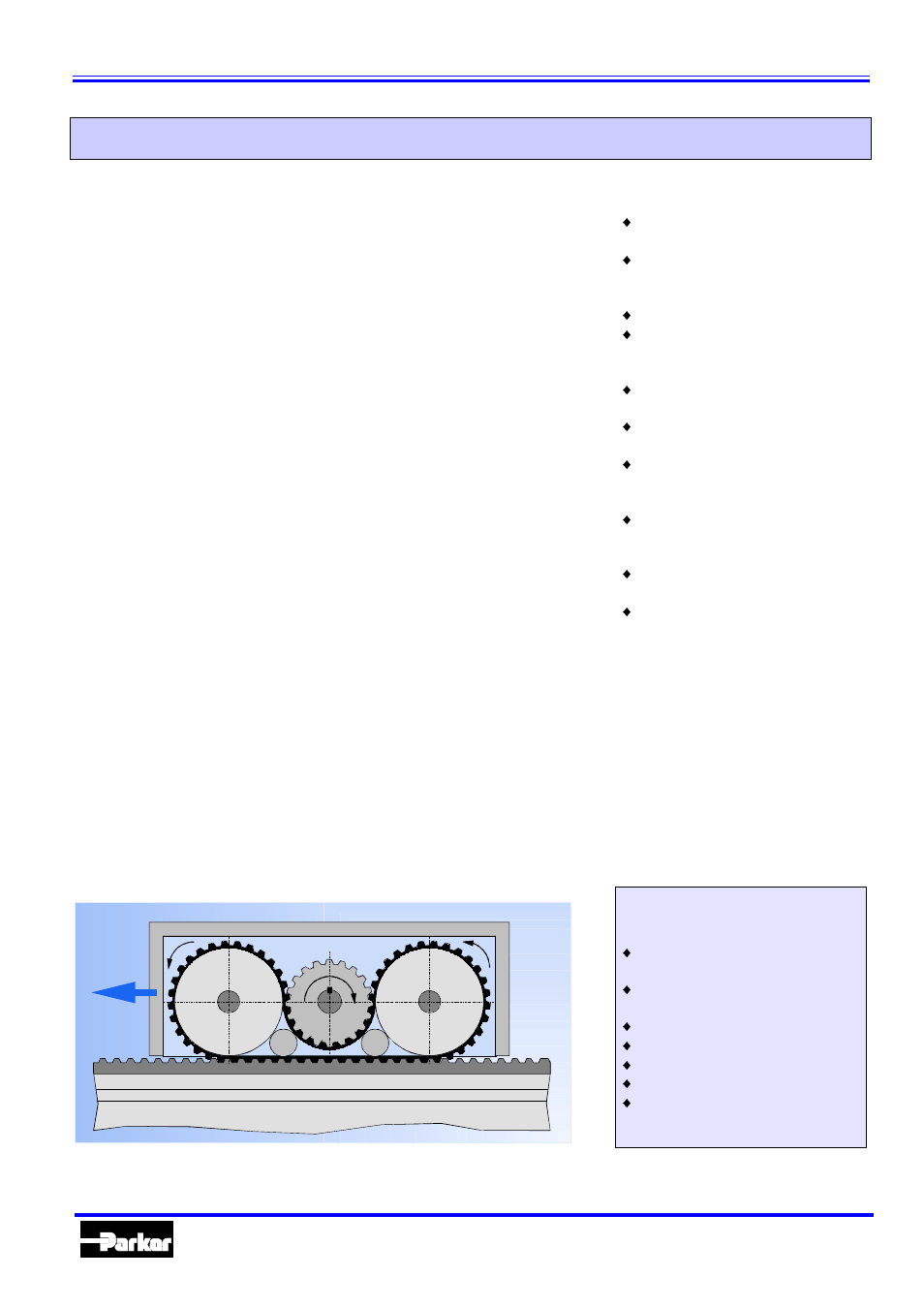The hlez - a combined technology, Hlez – linear actuators with rack-and-pinion drive, The new design | Our experience, Examples/applications | Parker Hannifin 192-510011N7 User Manual | Page 18 / 36