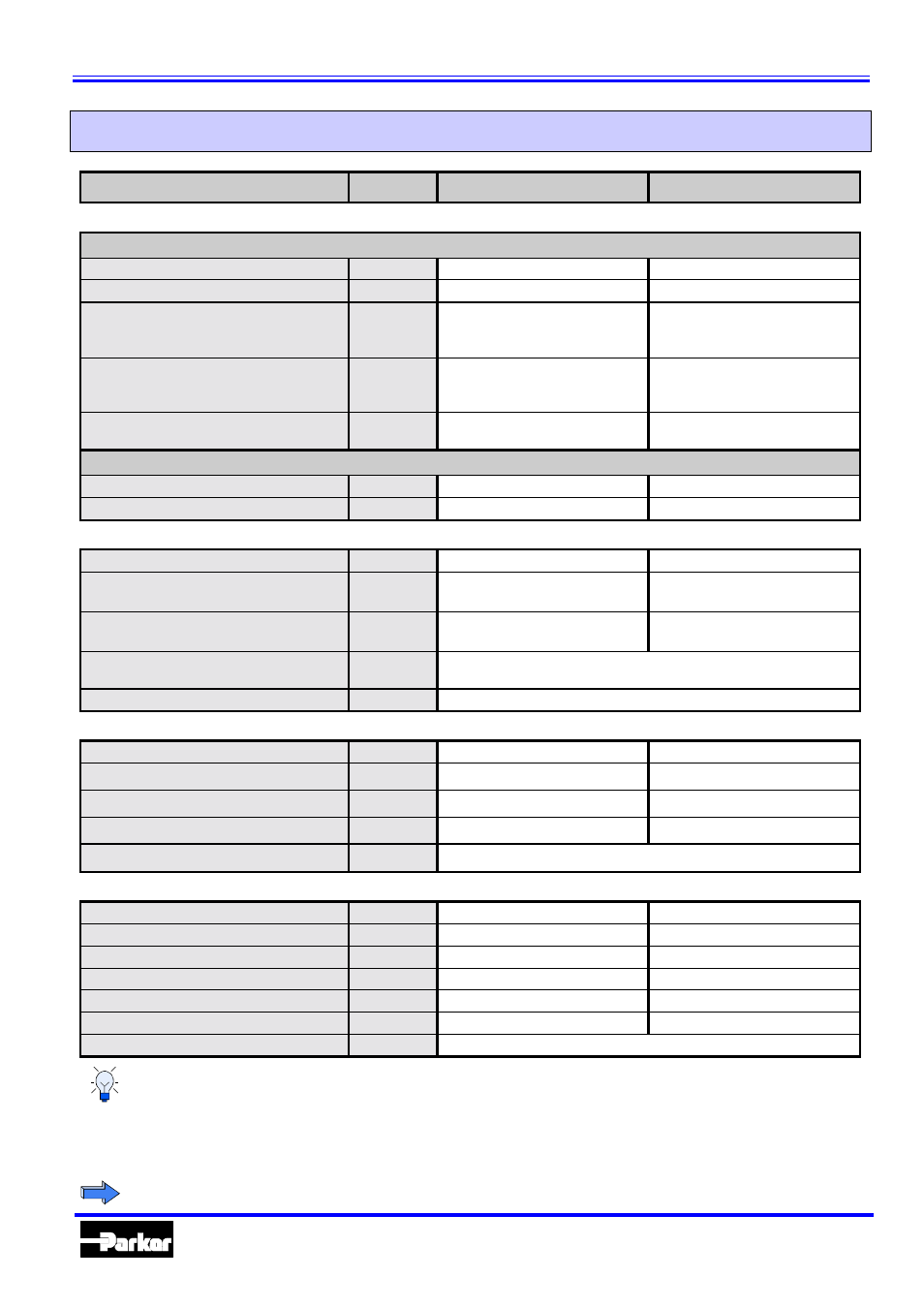 Technical data, Hlez – linear actuators with rack-and-pinion drive | Parker Hannifin 192-510011N7 User Manual | Page 20 / 36
