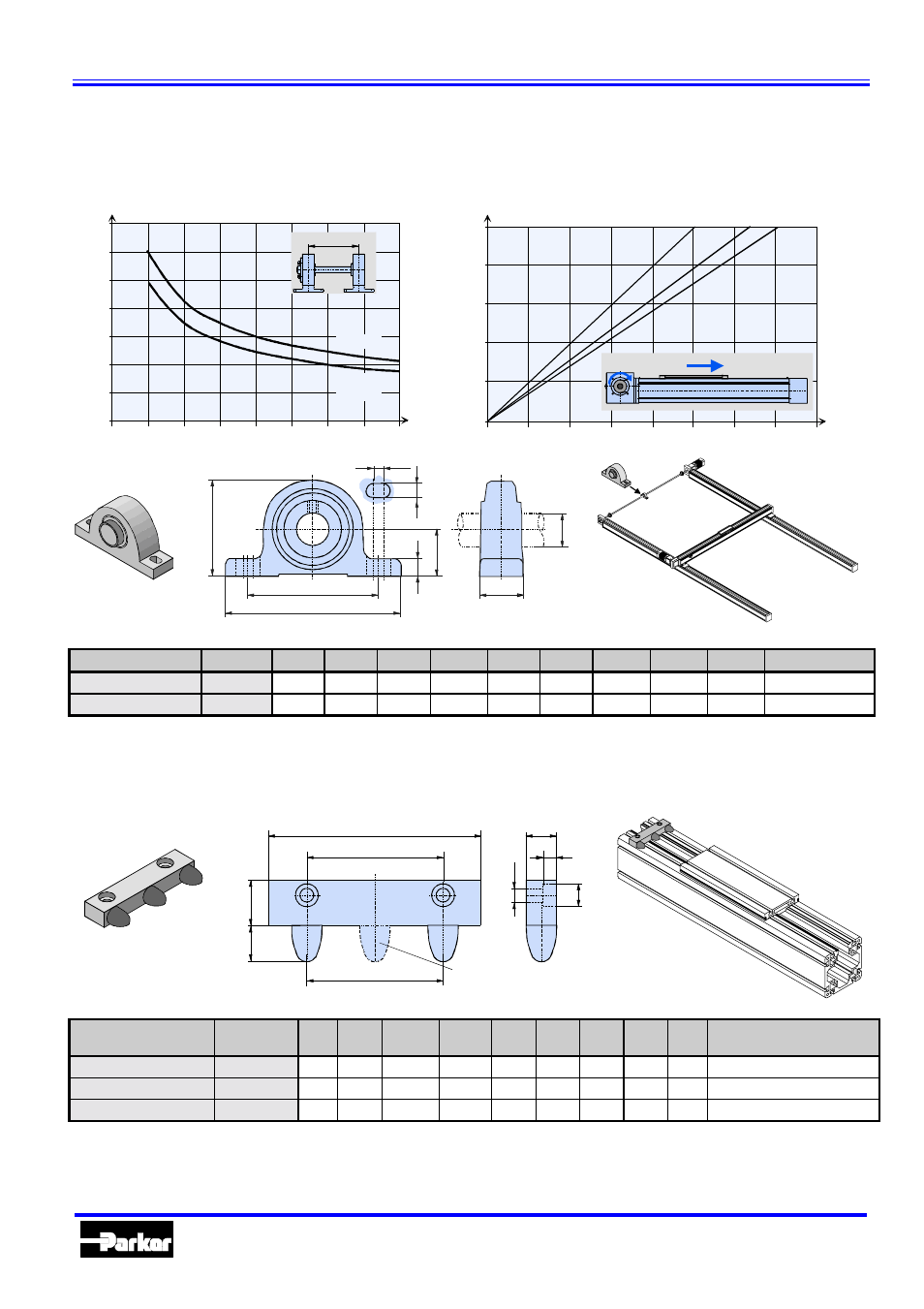 Accessories for hle and hlez, Link shaft bearing for hle dual axes, External buffer stop | Automation | Parker Hannifin 192-510011N7 User Manual | Page 27 / 36