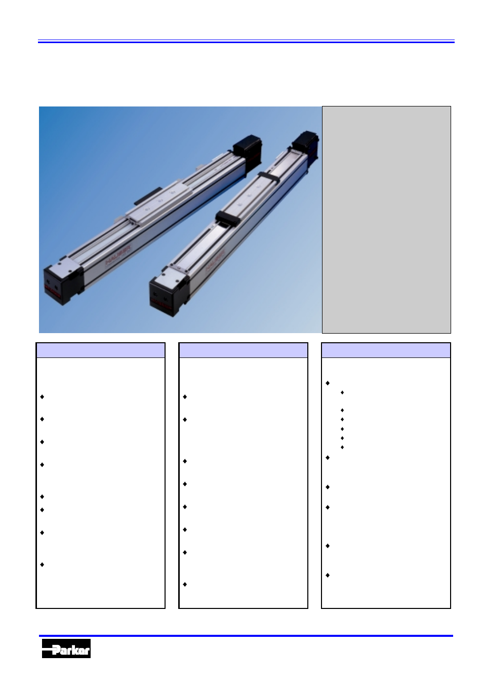 Hle – linear actuators with timing belt drive | Parker Hannifin 192-510011N7 User Manual | Page 3 / 36