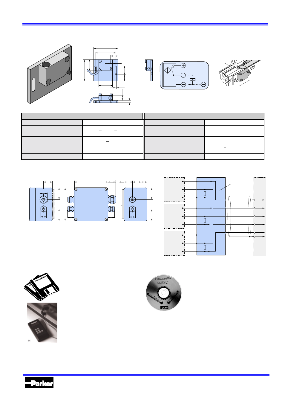 Accessories for hle and hlez, Distribution box, Other accessories and software | Automation, External sensors, Connection diagram | Parker Hannifin 192-510011N7 User Manual | Page 34 / 36