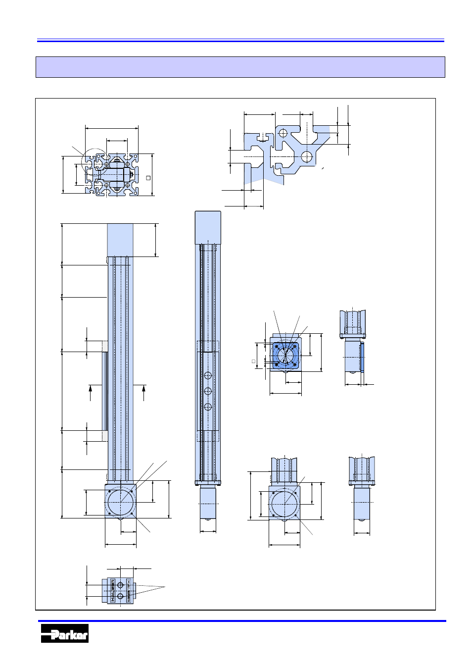 Dimensional drawings, Hle – linear actuators with timing belt drive, Hle 80 single axis | Automation | Parker Hannifin 192-510011N7 User Manual | Page 8 / 36