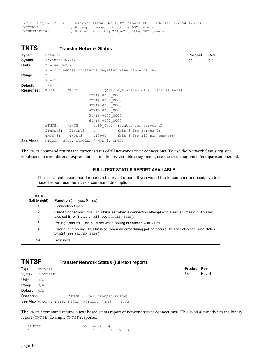 Tntstransfer network status, Tntsftransfer network status (full-text report), Tnts transfer | Network status, Tntsf, Transfer network status (full-text report), Tnts | Parker Hannifin GEM6K User Manual | Page 34 / 47