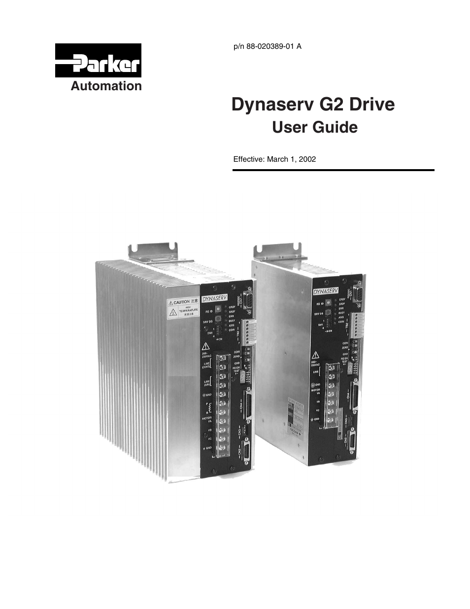 Parker Hannifin Dynaserv G2 User Manual | 189 pages