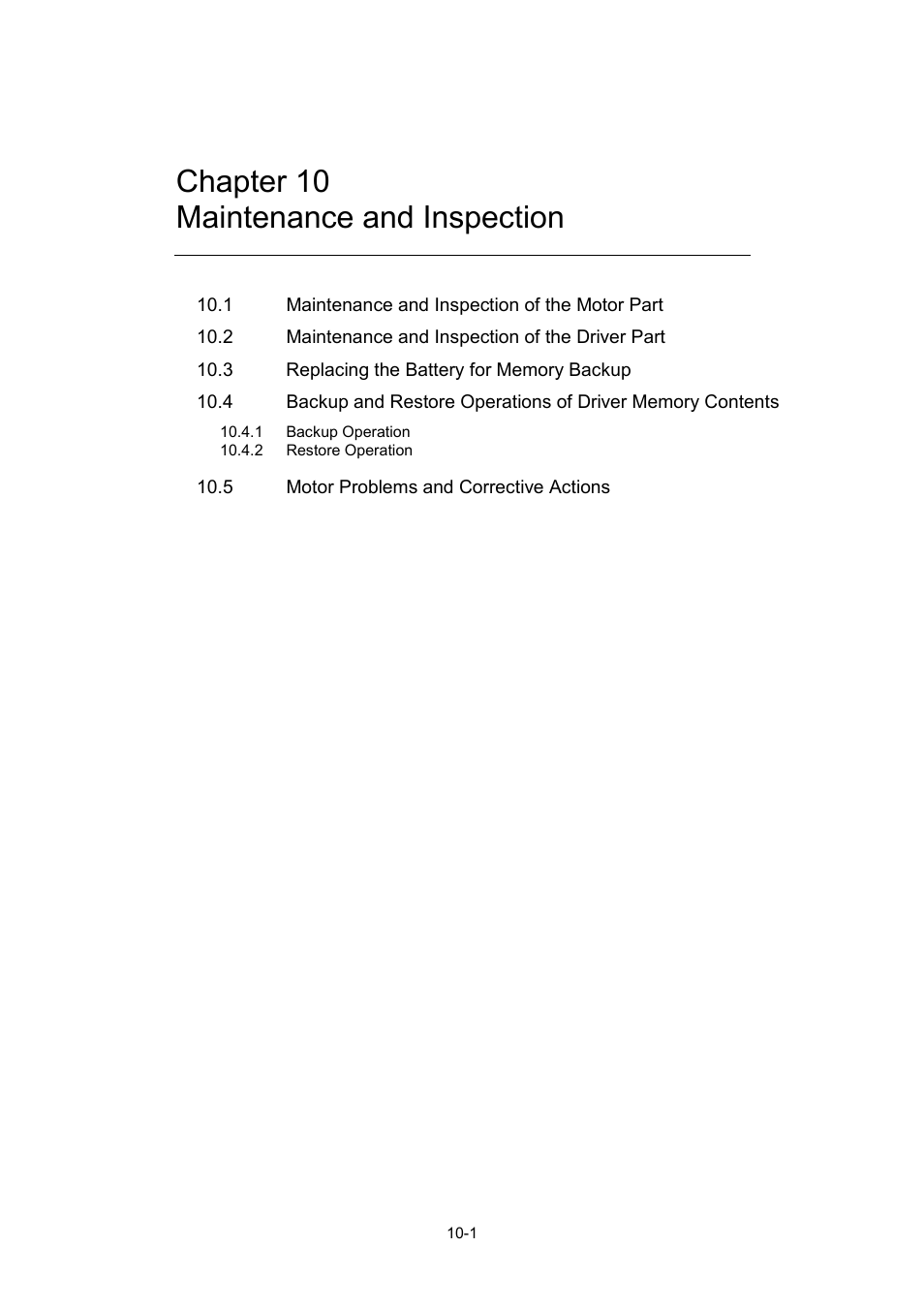 Chapter 10 maintenance and inspection | Parker Hannifin Dynaserv G2 User Manual | Page 131 / 189