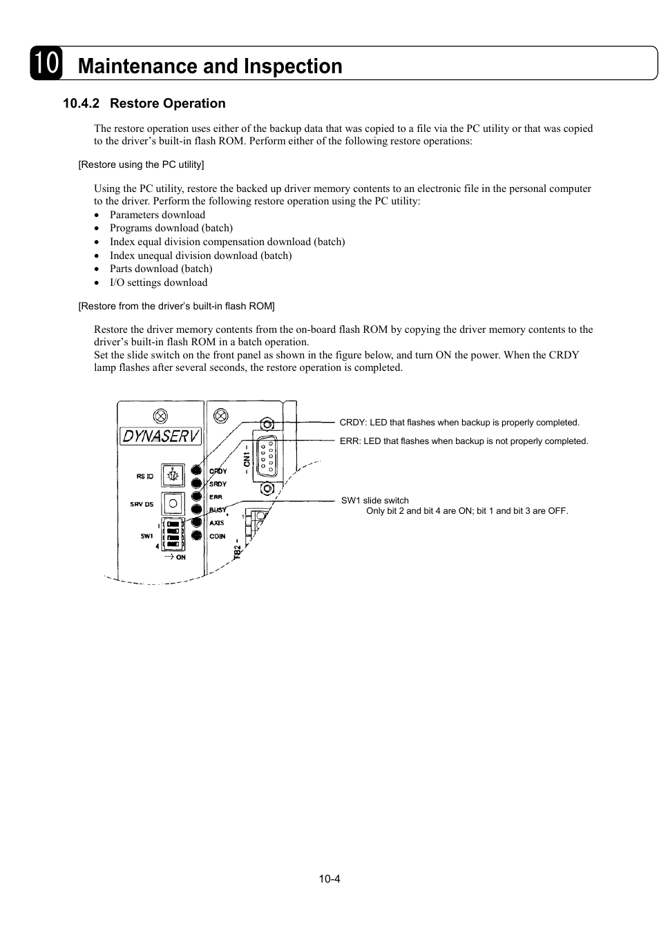 Maintenance and inspection | Parker Hannifin Dynaserv G2 User Manual | Page 134 / 189