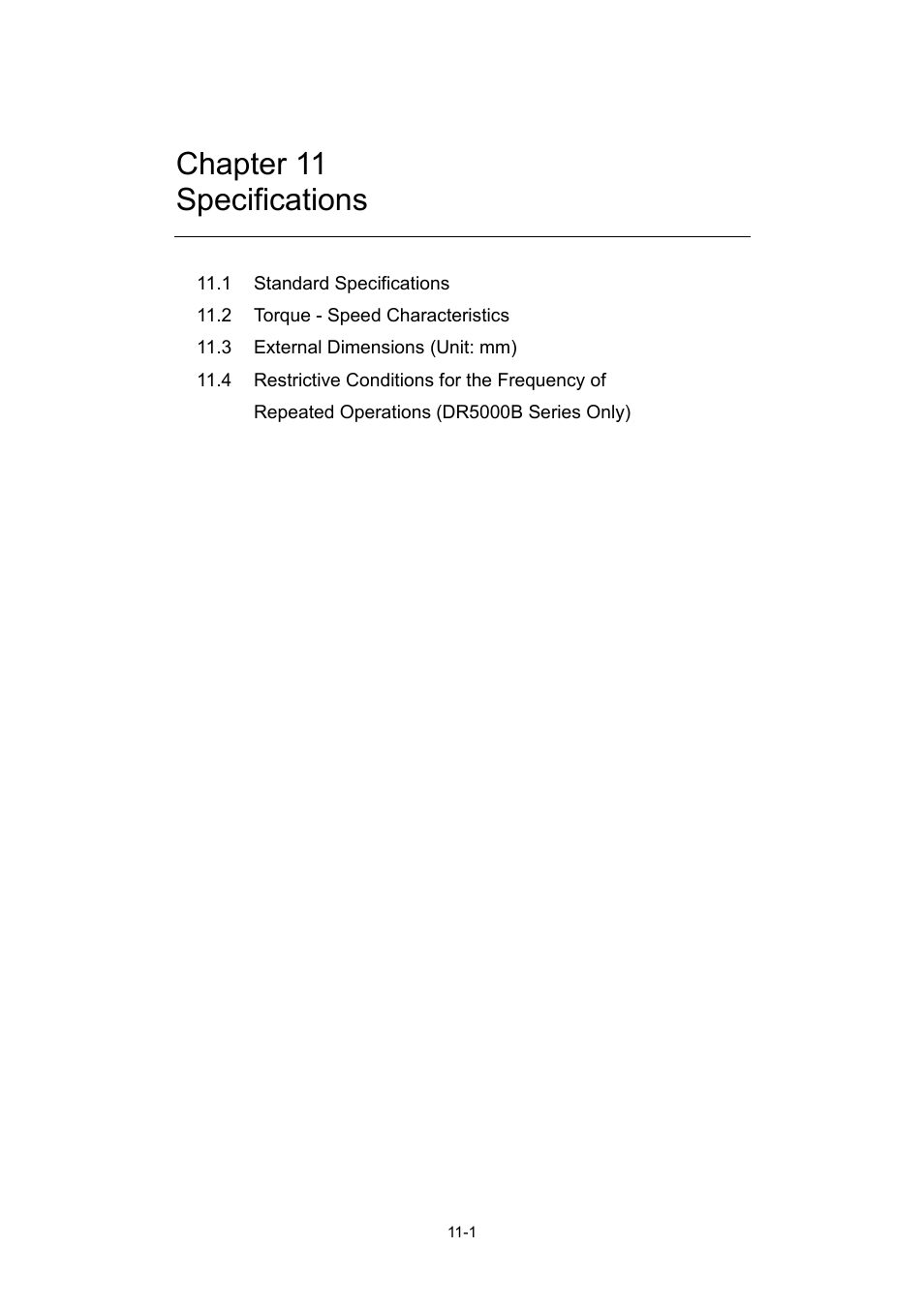 Chapter 11 specifications | Parker Hannifin Dynaserv G2 User Manual | Page 136 / 189