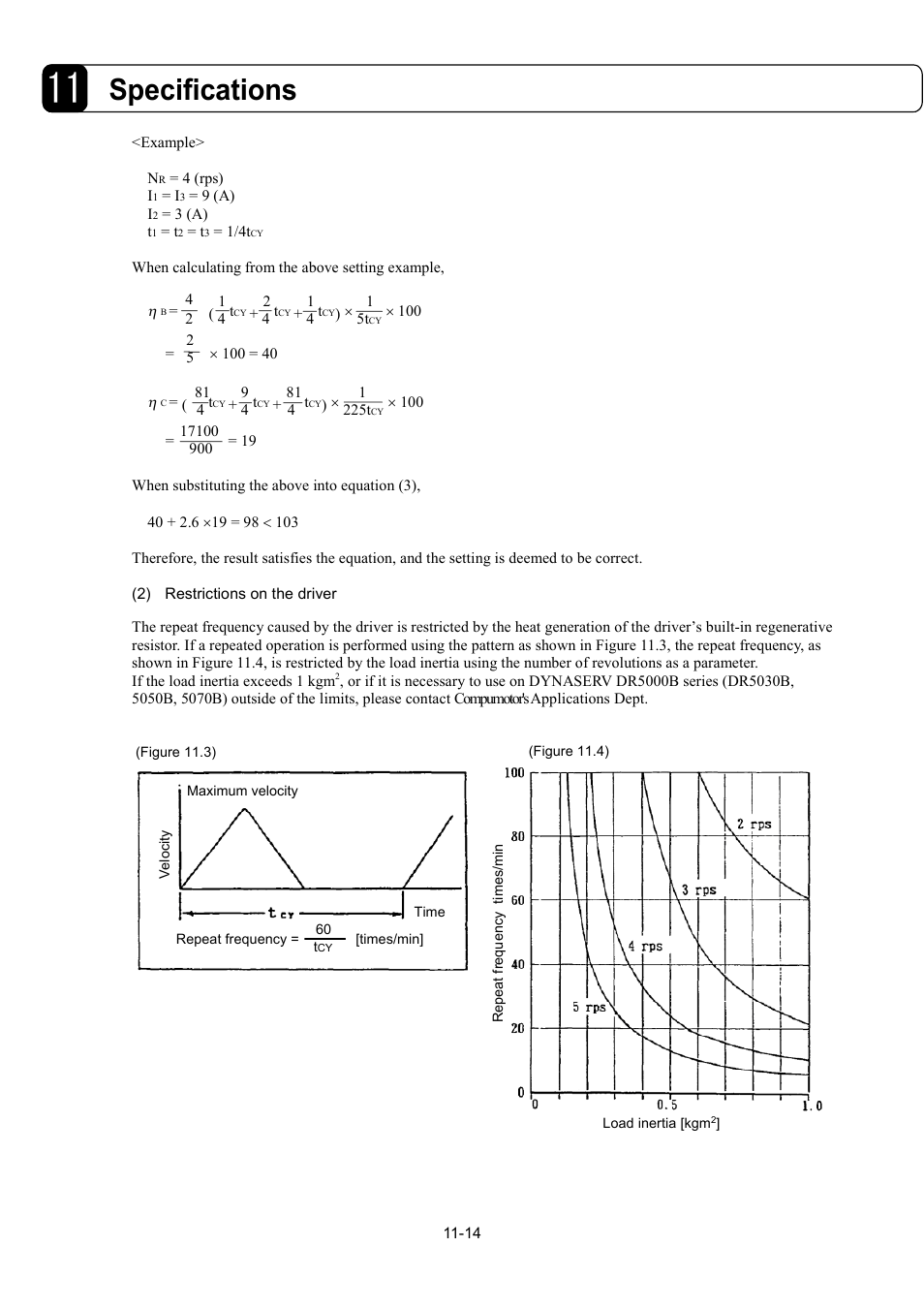 Specifications | Parker Hannifin Dynaserv G2 User Manual | Page 149 / 189