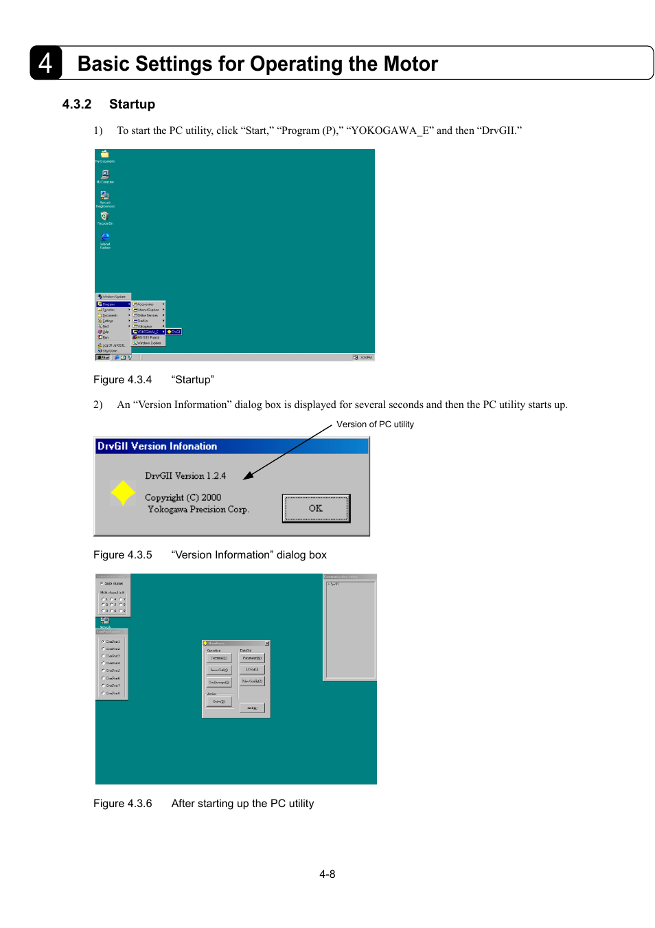 2startup, Basic settings for operating the motor | Parker Hannifin Dynaserv G2 User Manual | Page 43 / 189