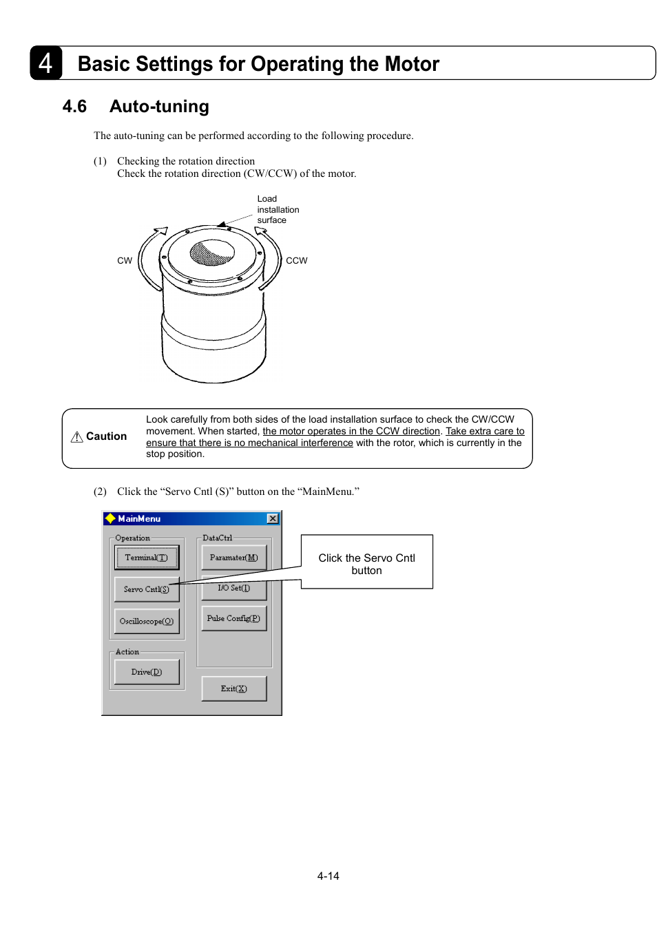 6auto-tuning, Basic settings for operating the motor, 6 auto-tuning | Parker Hannifin Dynaserv G2 User Manual | Page 49 / 189