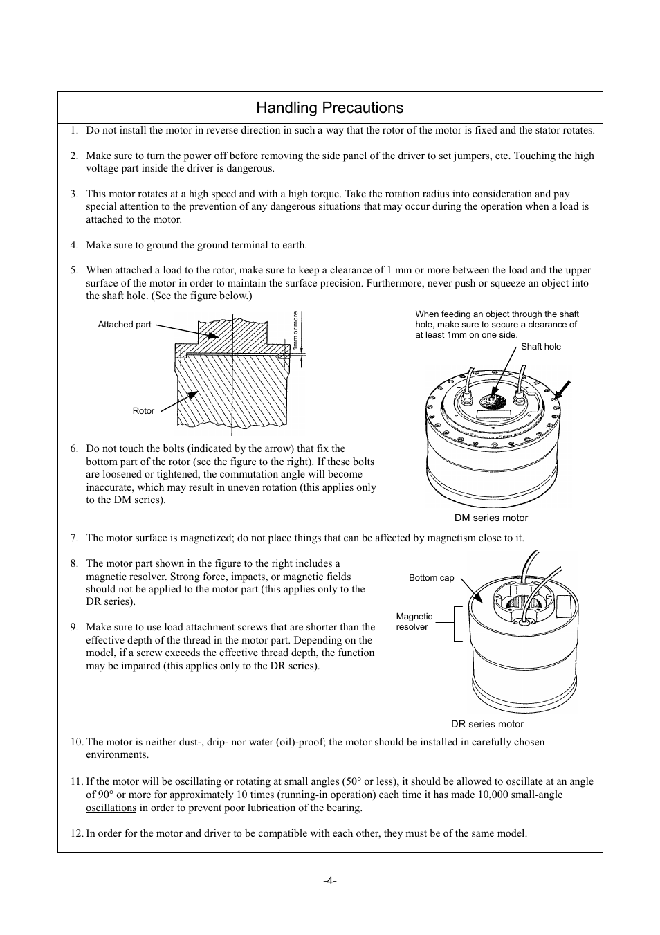 Handling precautions | Parker Hannifin Dynaserv G2 User Manual | Page 5 / 189