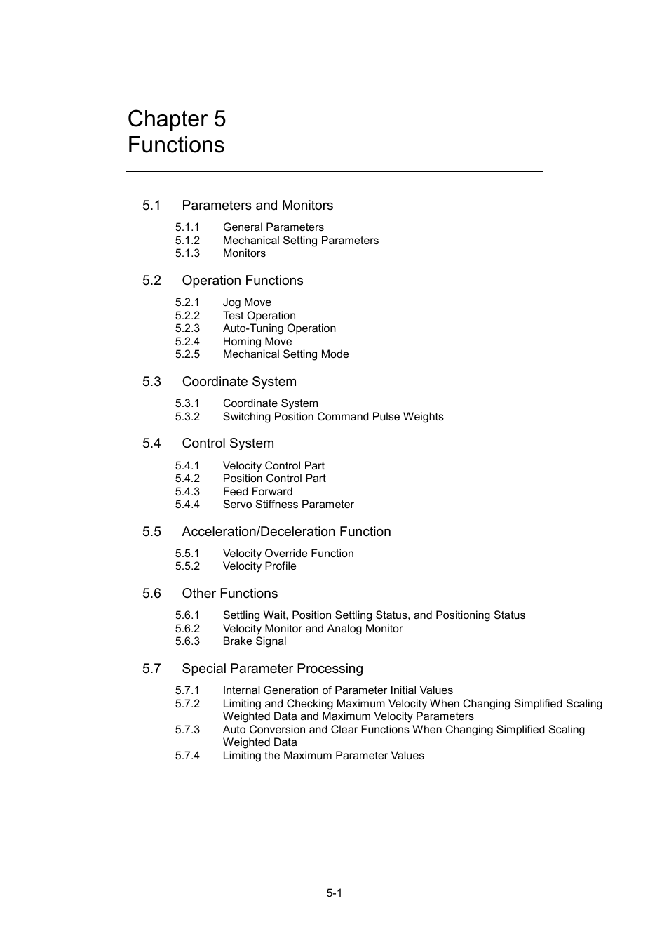 Chapter 5 functions | Parker Hannifin Dynaserv G2 User Manual | Page 55 / 189