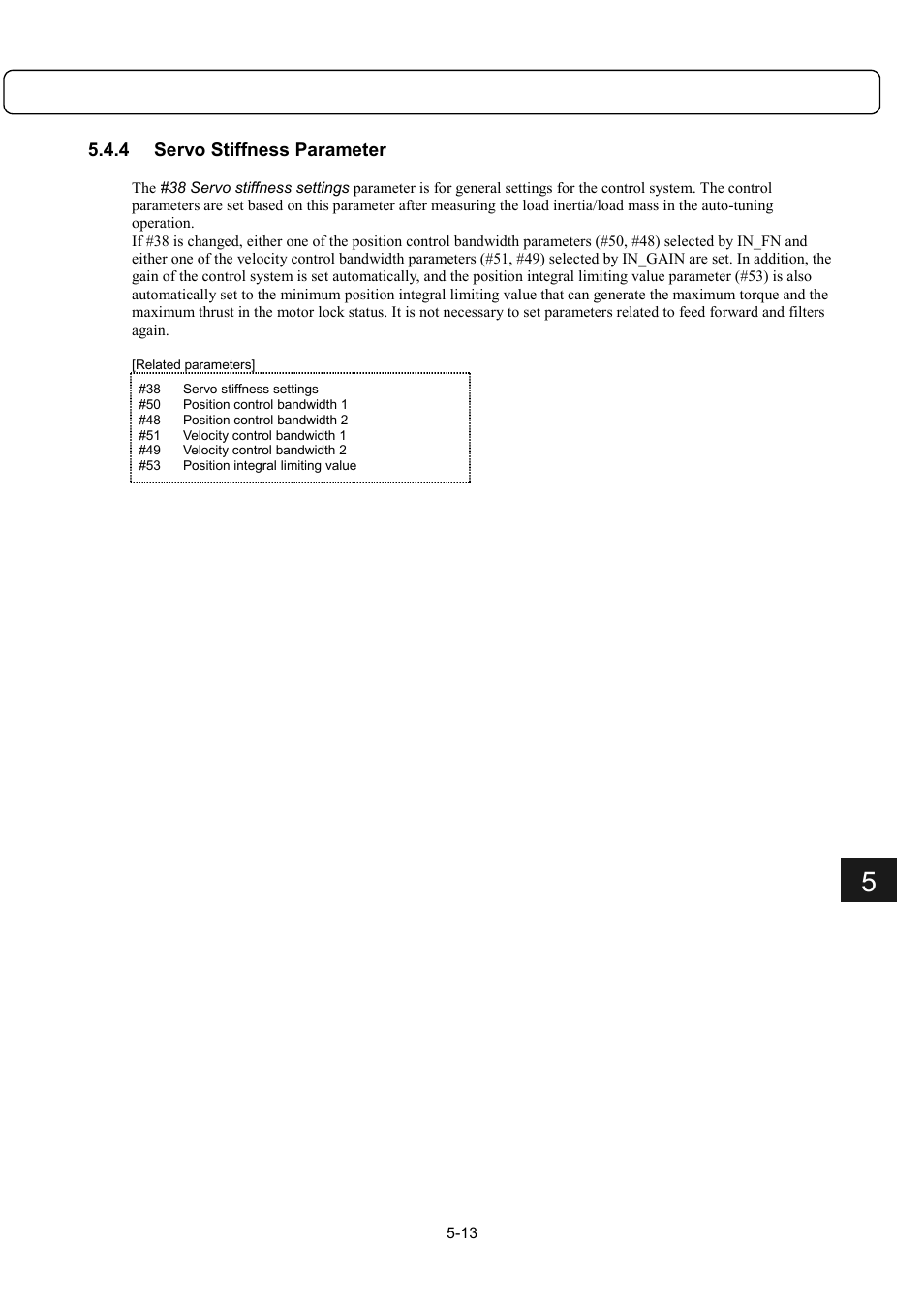4 servo stiffness parameter | Parker Hannifin Dynaserv G2 User Manual | Page 67 / 189