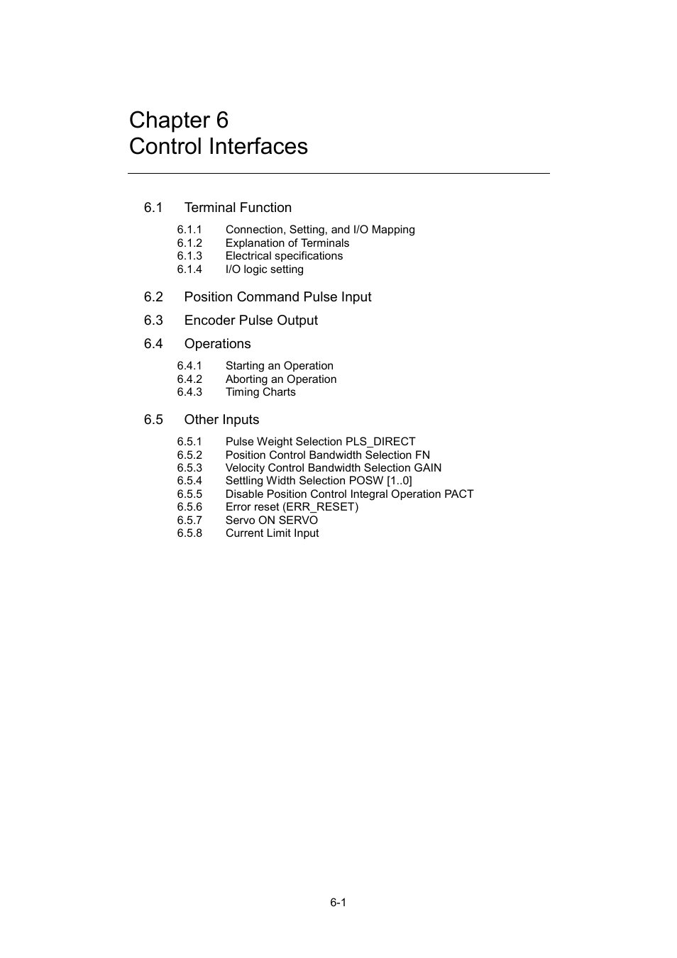Chapter 6 control interfaces | Parker Hannifin Dynaserv G2 User Manual | Page 75 / 189