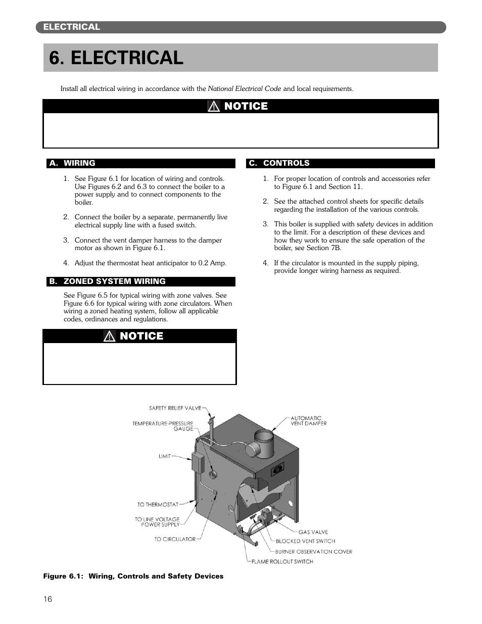 Electrical, Notice | PB Heat MIH User Manual | Page 18 / 43