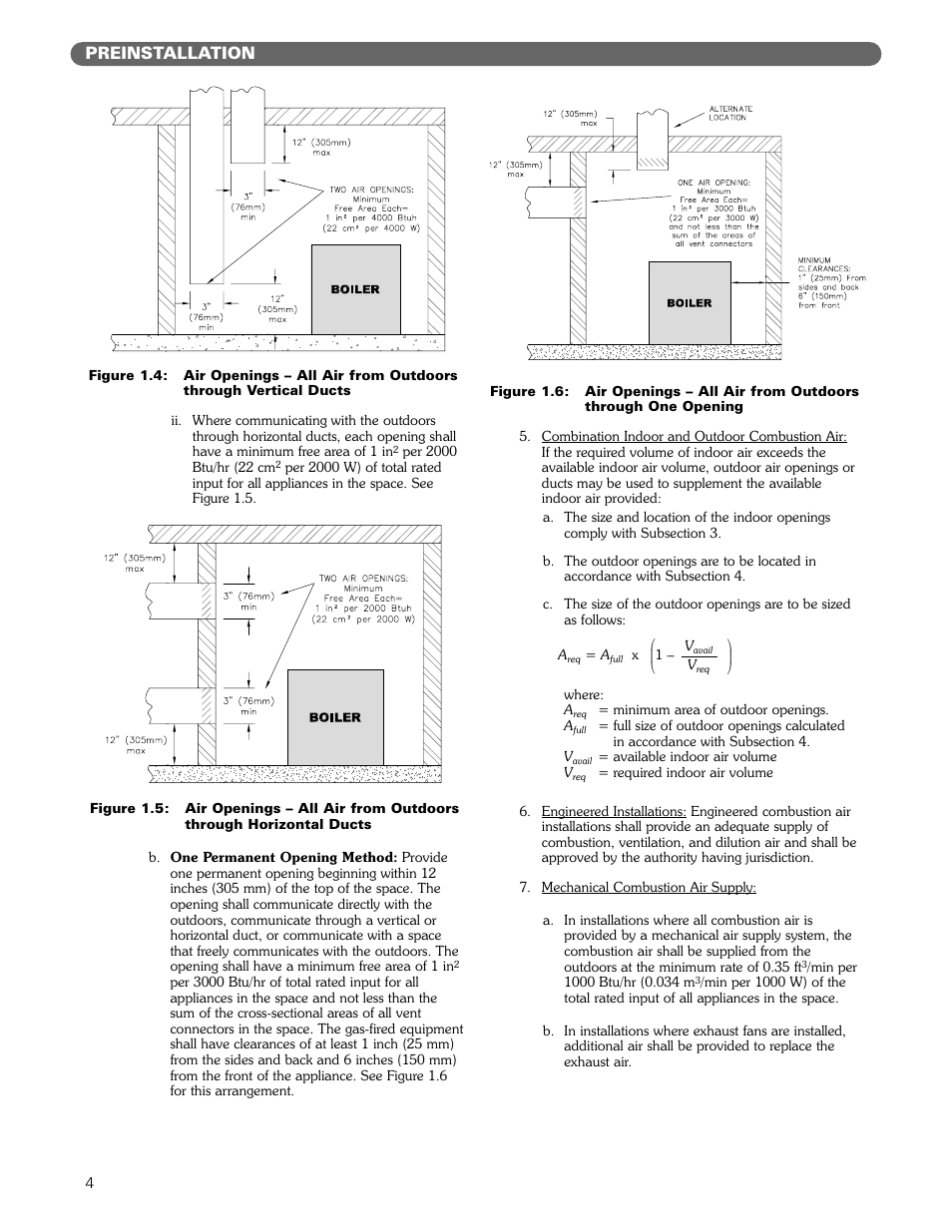 Preinstallation | PB Heat MIH User Manual | Page 6 / 43