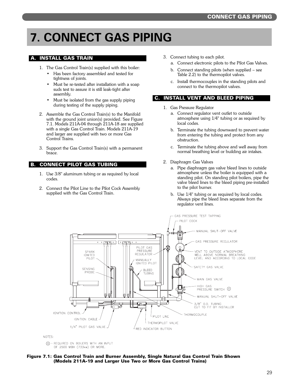 Connect gas piping | PB Heat 211A User Manual | Page 31 / 59