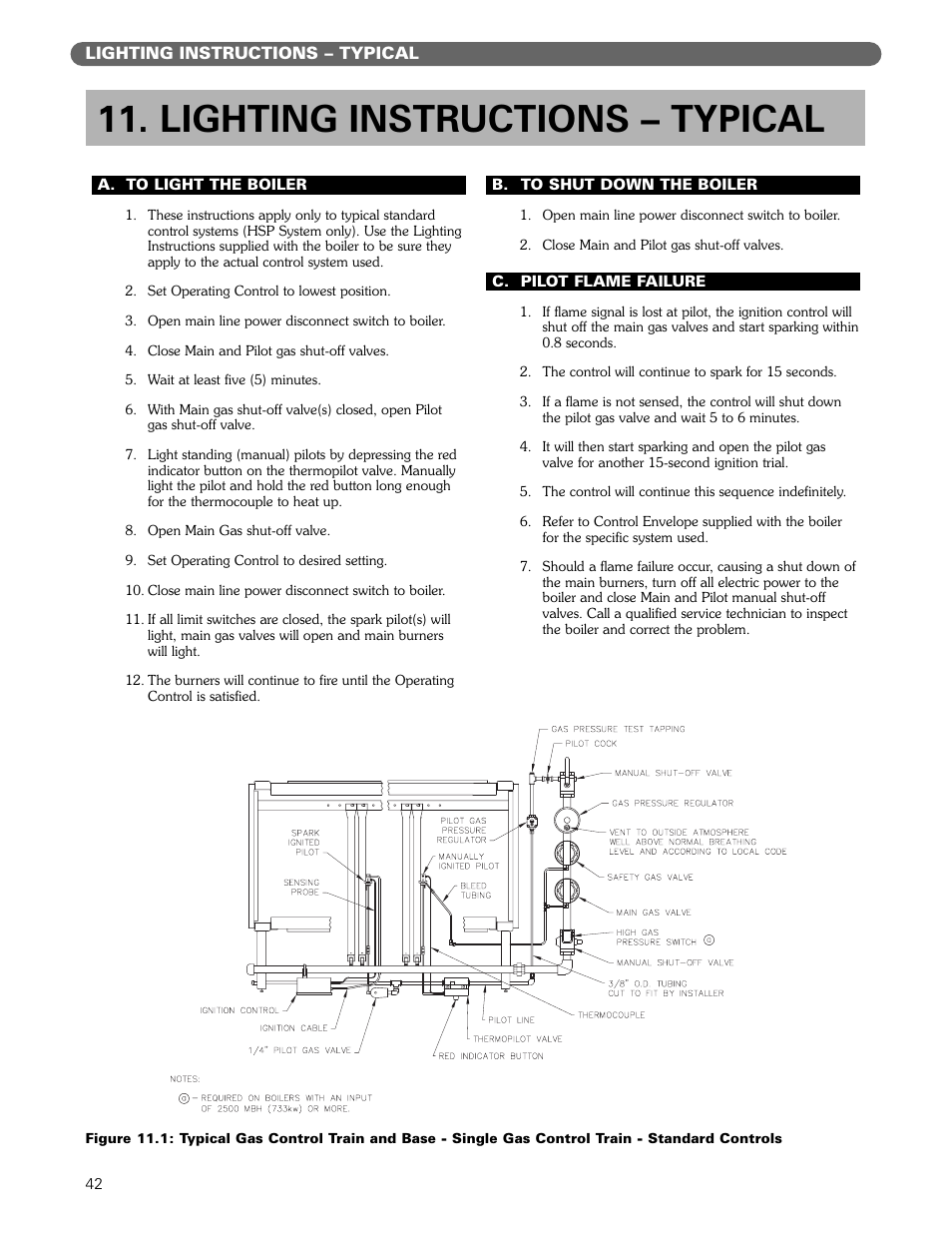 Lighting instructions – typical | PB Heat 211A User Manual | Page 44 / 59