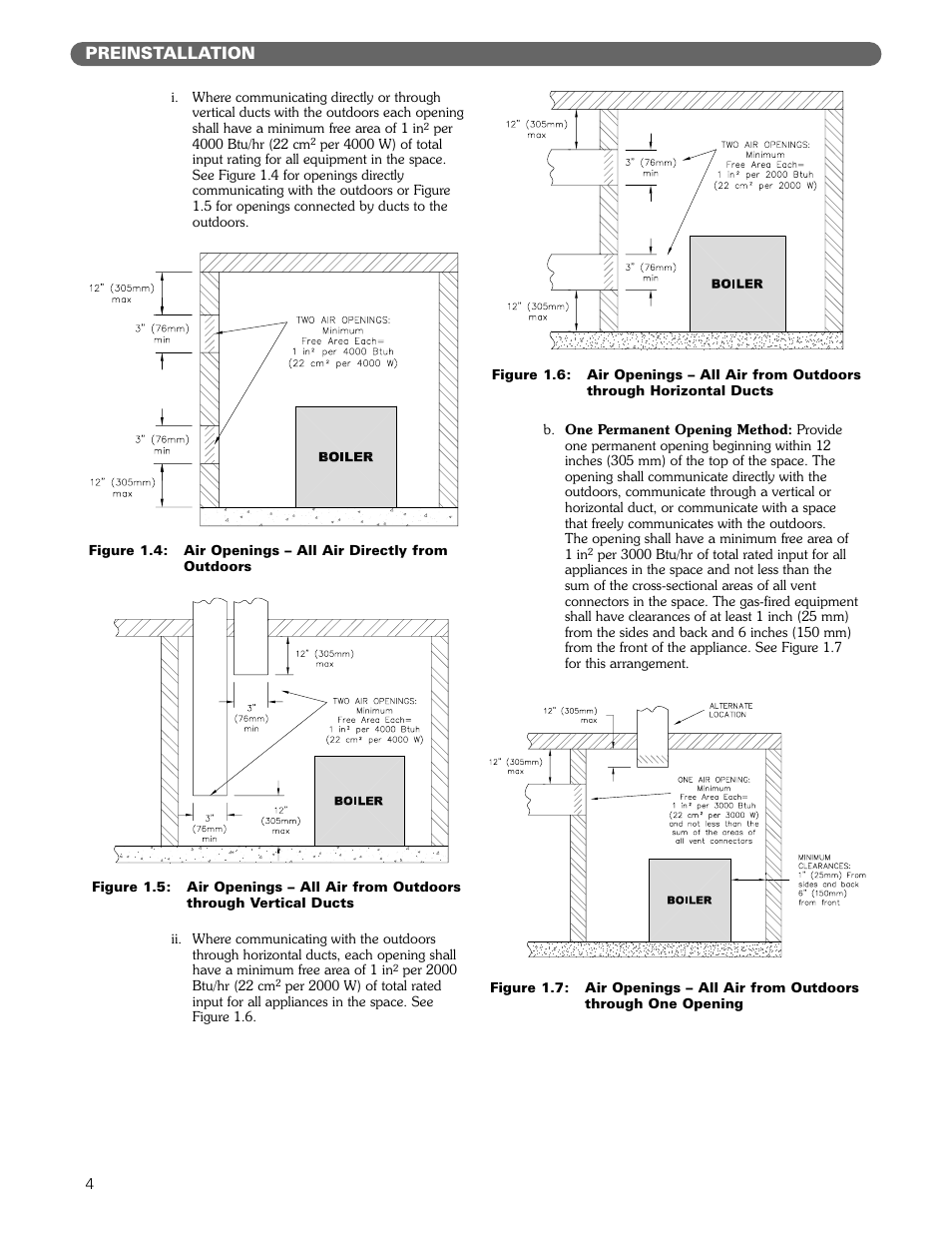 Preinstallation | PB Heat 211A User Manual | Page 6 / 59