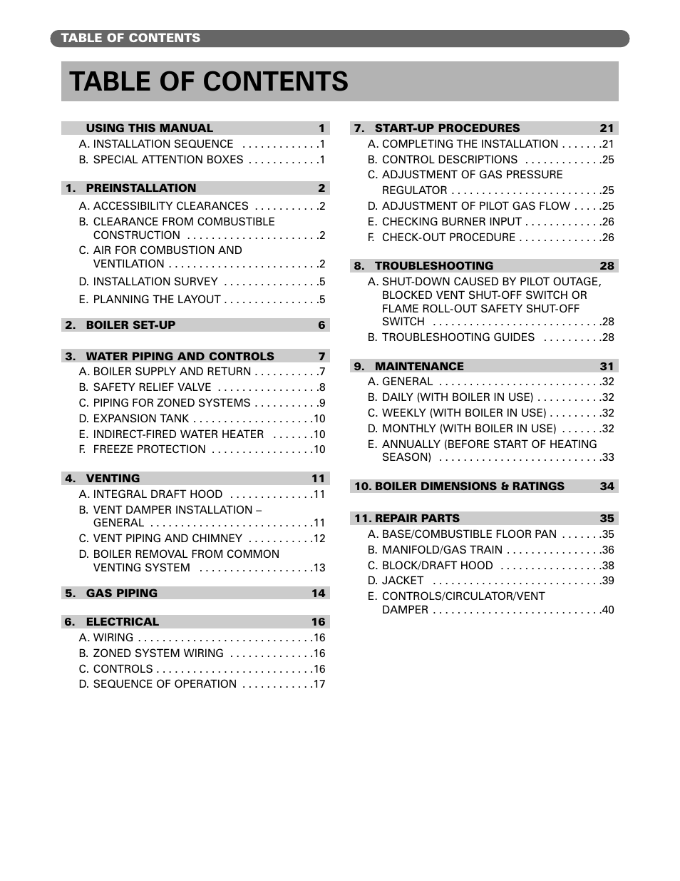 PB Heat MI/MIH series User Manual | Page 2 / 43