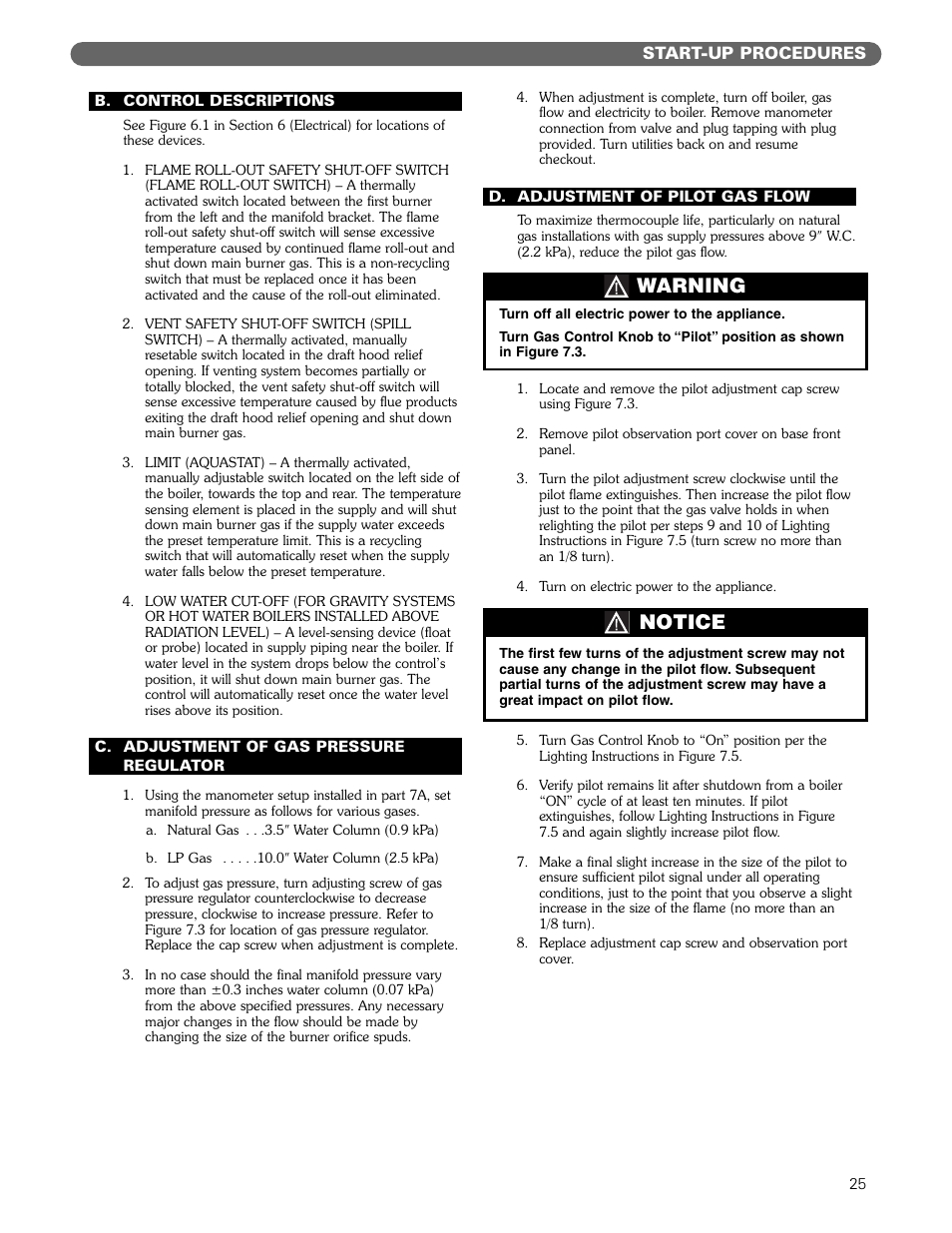 Warning, Notice | PB Heat MI/MIH series User Manual | Page 27 / 43