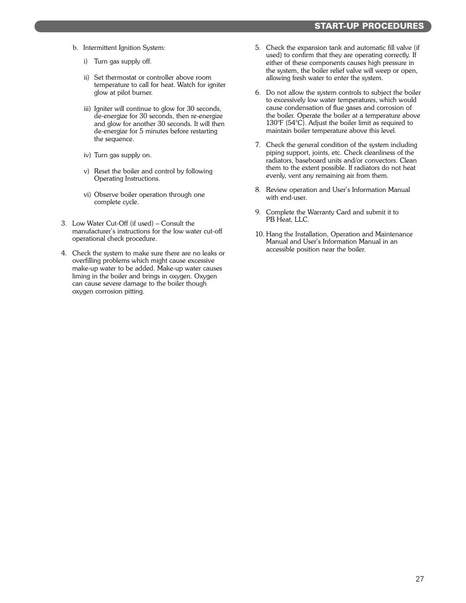 PB Heat MI/MIH series User Manual | Page 29 / 43