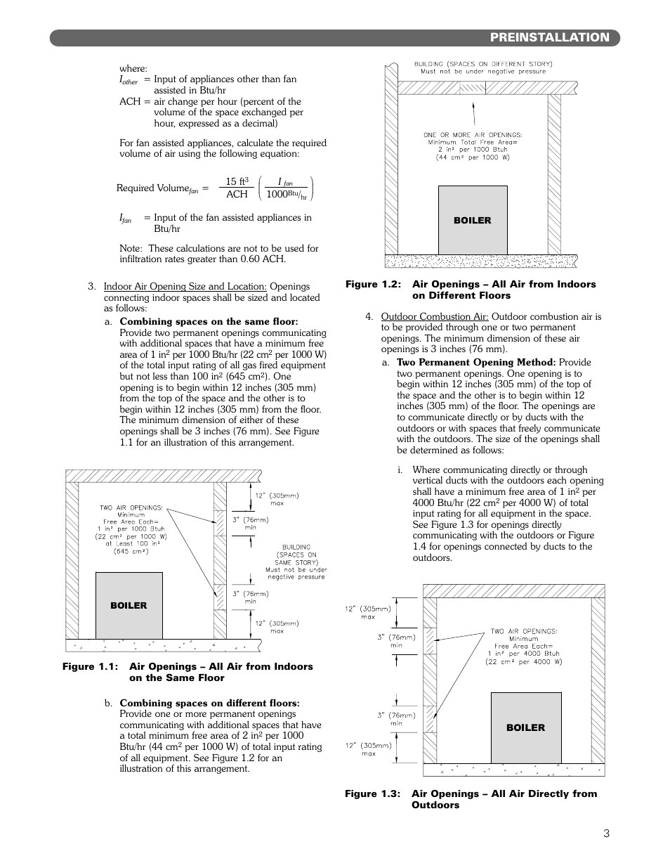 Preinstallation | PB Heat MI/MIH series User Manual | Page 5 / 43