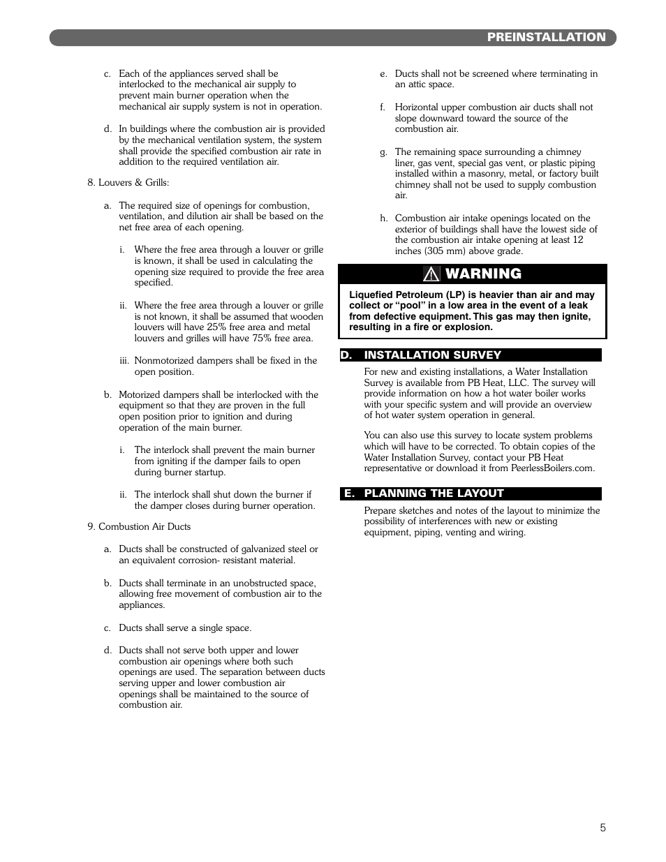 Warning | PB Heat MI/MIH series User Manual | Page 7 / 43