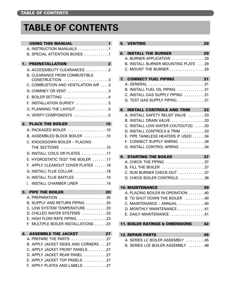 PB Heat Gas/Oil Boilers User Manual | Page 2 / 55