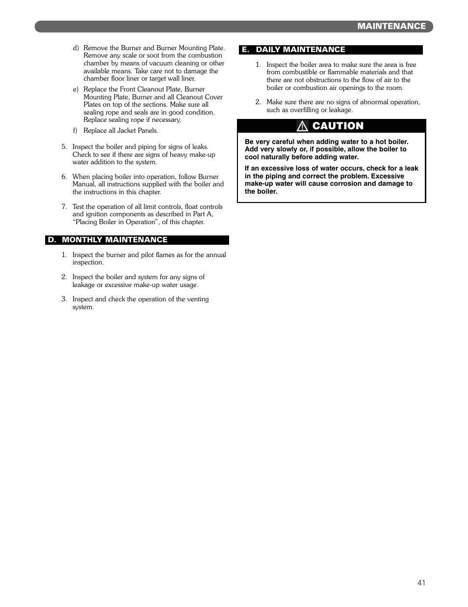 Caution | PB Heat Gas/Oil Boilers User Manual | Page 43 / 55